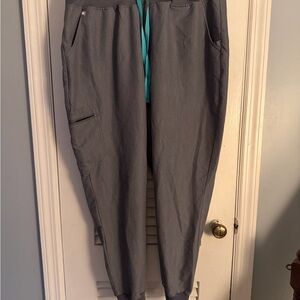 FIGS Gray High Waisted Zamora Jogger Scrub Pants